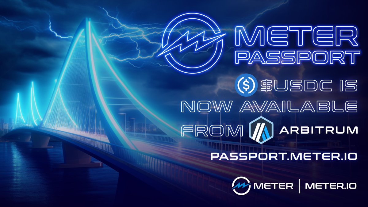 Meter_IO's tweet photo. β‘Transition update: #MeterPassport now supports $USDC from @arbitrum! This move aligns with our phased plan to sunset $BUSD from the https://t.co/7xxftBU2Zj Ecosystem.
π Switch from $BUSD to $USDC for a seamless transaction experience with fast, secure bridging and ultra-low fees.
π Bridge now at https://t.co/5QN3kxEqmQ before $BUSD support ends on Jan 3rd.
Read more: https://t.co/0Jwyme9CQE
$MTRG #USDC $ARB #Arbitrum #DeFi #Crypto #Bridge