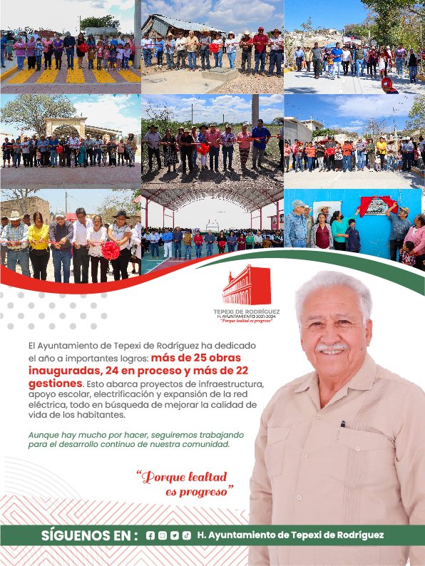 Tepexi2021_2024's tweet photo. 🚩𝑷𝒐𝒓𝒒𝒖𝒆 𝒍𝒆𝒂𝒍𝒕𝒂𝒅 𝒆𝒔 𝒑𝒓𝒐𝒈𝒓𝒆𝒔𝒐.🚩
#TepexiProgresista #Tepexi2021_2024 https://t.co/bmNO9GNa6J