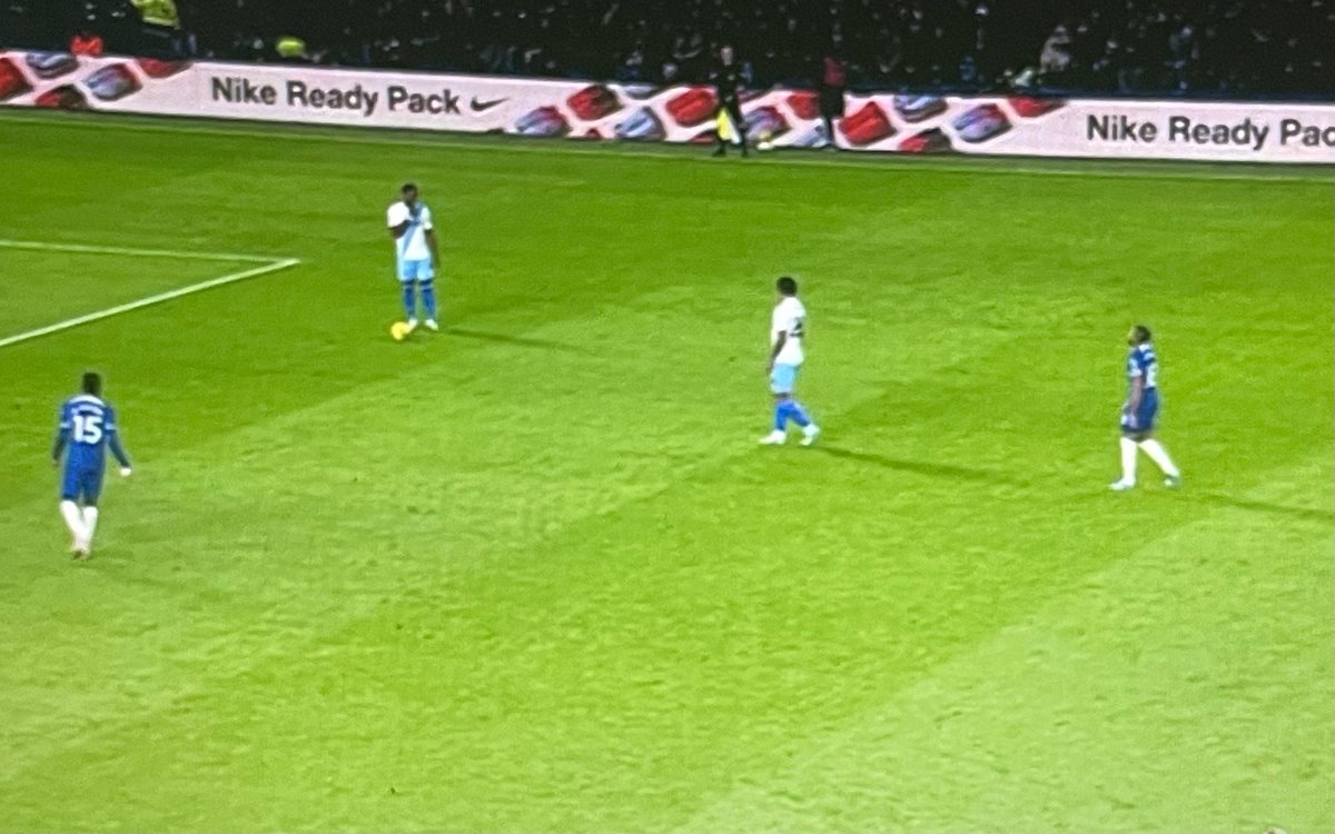 Crystal Palace often have white change kits trimmed in blue and red and wear their home socks away to Chelsea. However, this season’s white strip has a sky blue sash and shorts and so tonight’s mashup at Stamford Bridge is an unusual one