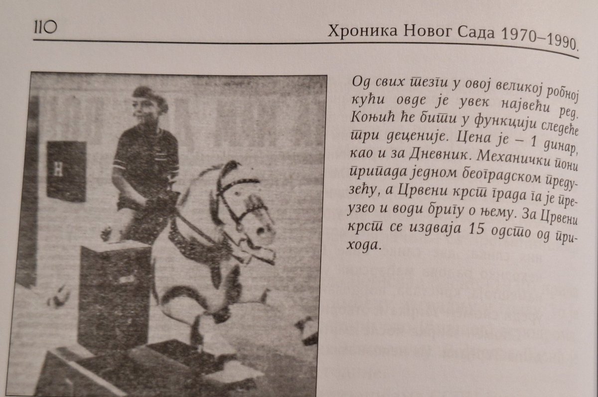 sećate li se konjića u Bazaru?
kažu u knjizi Robna kuća "Novi Sad".
Vladimir Vrgović - Novi Sad 1970-1990.