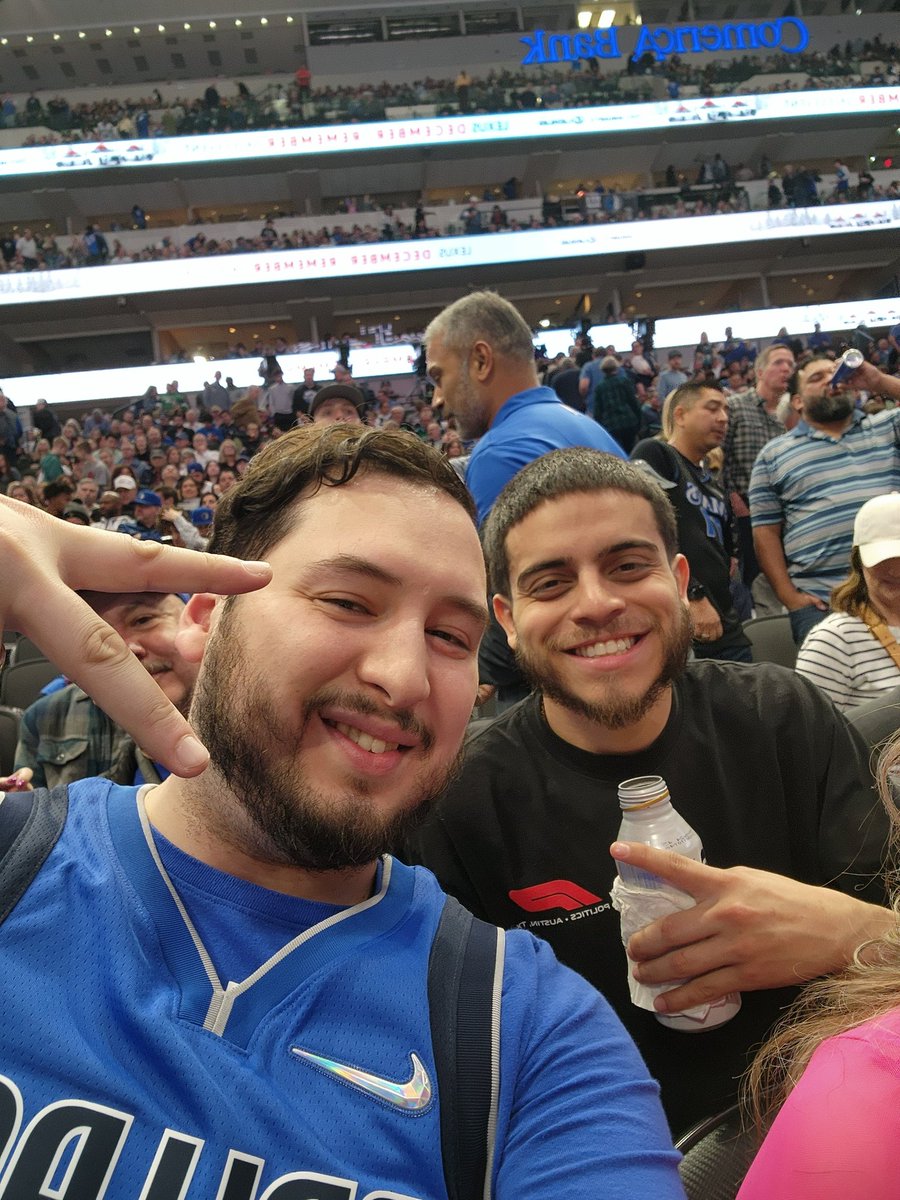 LechugaFelipe's tweet photo. Mavs game the other night! Meet Ralph Barbosa! Mavs got the win of course! To bad Wemby was out! #MFFL    #Luka https://t.co/CQHBvjX9iA