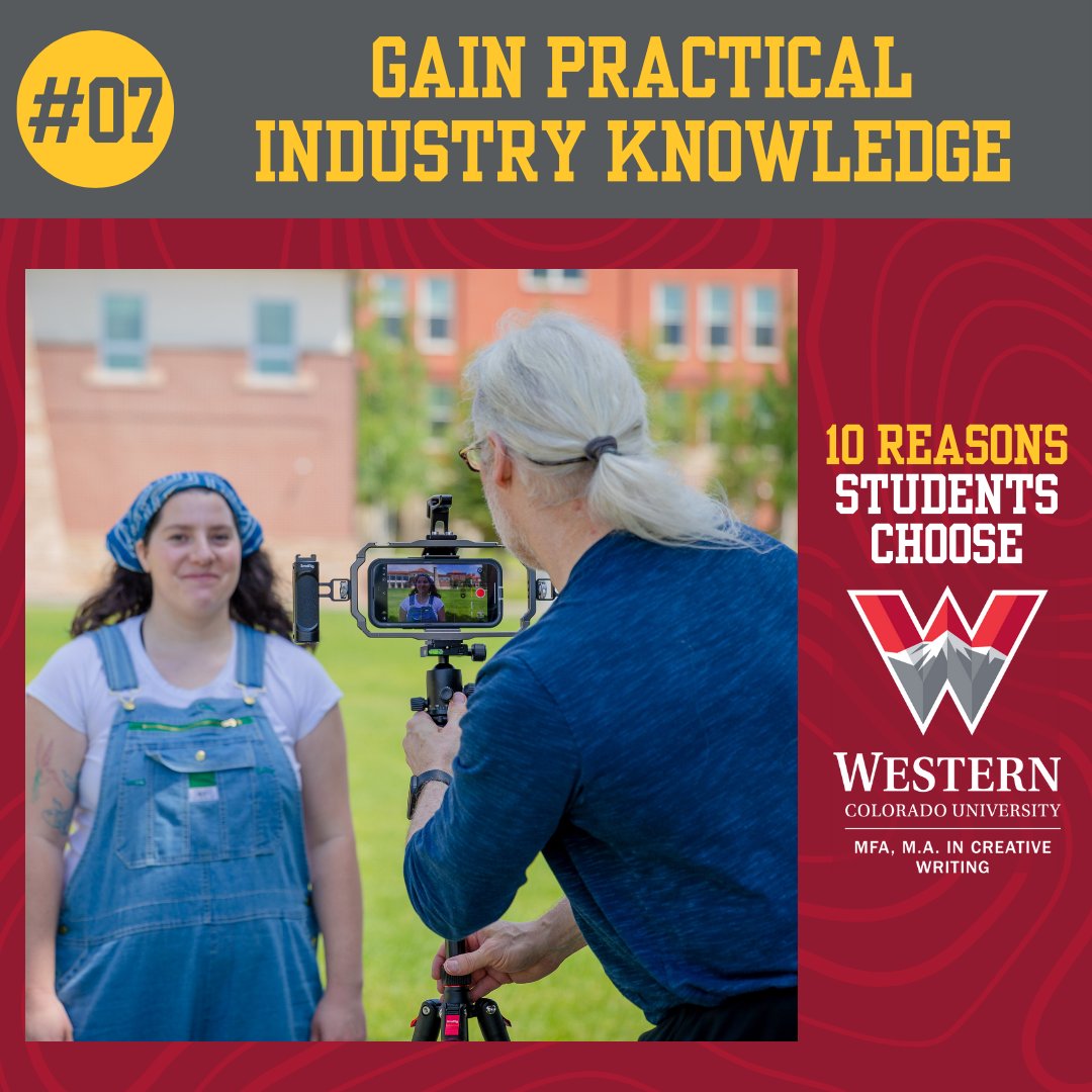It's #Top10Tuesday! #07: Gain Practical Industry Knowledge - We offer industry experts, 1-1 mentorship, business courses, and other opportunities for growth. Learn more: Western.edu/MFA #WesternGPCW #amwriting #writingcommunity #writing #writerscommunity #creativewriting