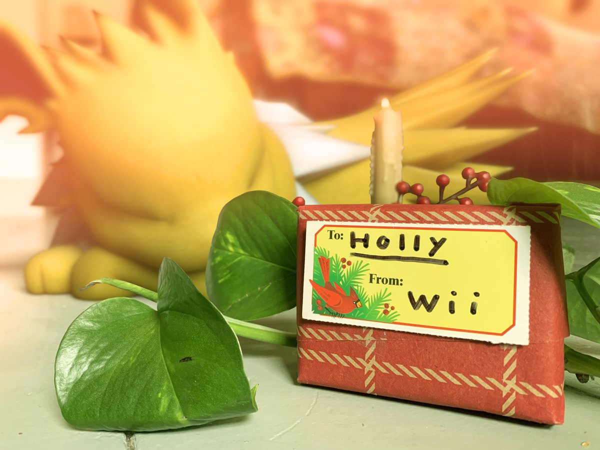 Wiimonkey2's tweet photo. After nearly a decade, our jolly little Jolteon now has a name to call her own. A perfect Christmas gift. :D

While I may continue to call her "Jolt" as a nickname, this will be my Jolteon's official name in my videos going forward. :)

#Pokémon #jolteon #RealPokemon https://t.co/sS05W5TnYM