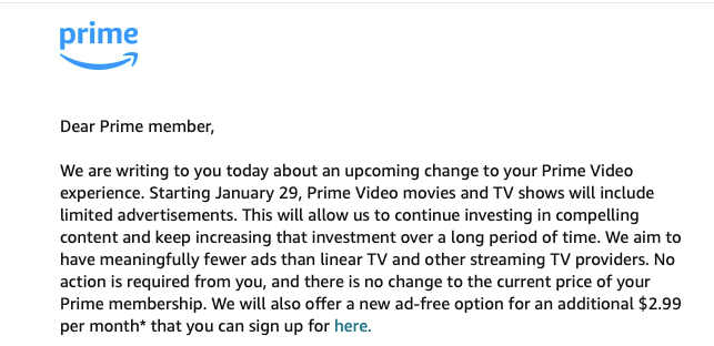 bobcozzi's tweet photo. After 25 years of @Amazon and @PrimeVideo membership, they've finally pushed me too far with their price increases. Zero value in #Prime starting next year. #CancelPrimeMembership2024 https://t.co/NQPf8VXVdE