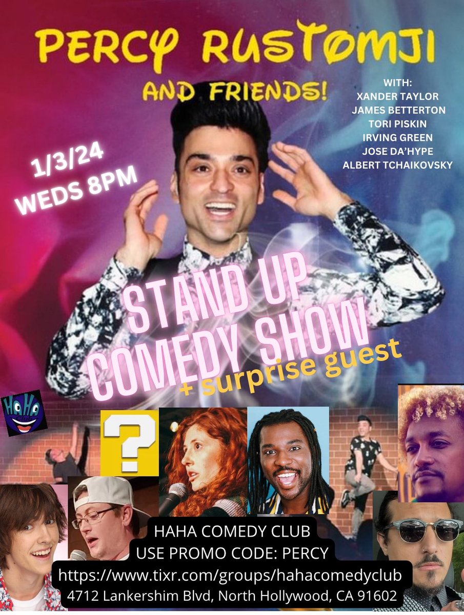 1 WEEK! <a href="/Hahacafecomedy/">HaHa Comedy Club</a> Weds 3rd 8PM
tixr.com/groups/hahacom…
*Use promo code: PERCY