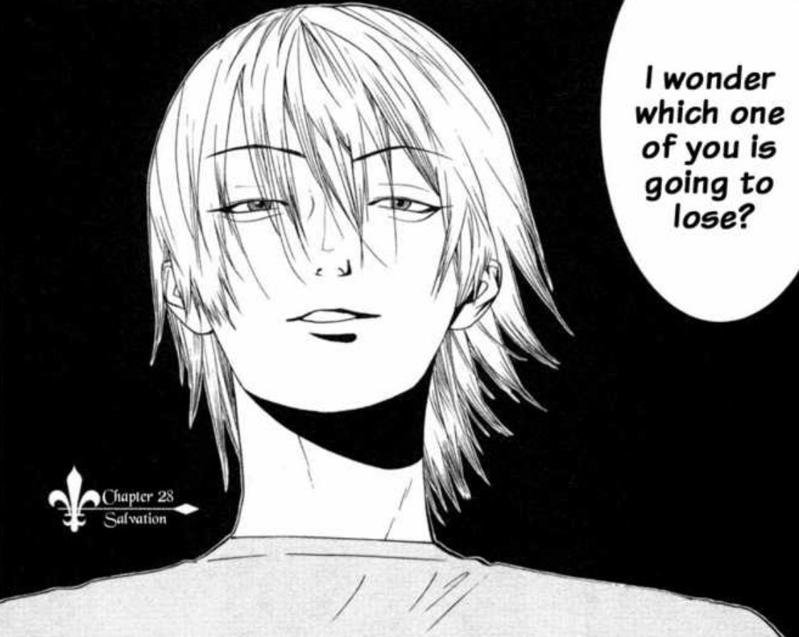 hauntko's tweet photo. Liar Game: unwitting participants compete in a tournament, which consists of a series of games, where the goal is to deceive and defraud their fellow contestants from millions of dollars each round. A very smart manga with some interesting challenges. https://t.co/NdAqZolU2i