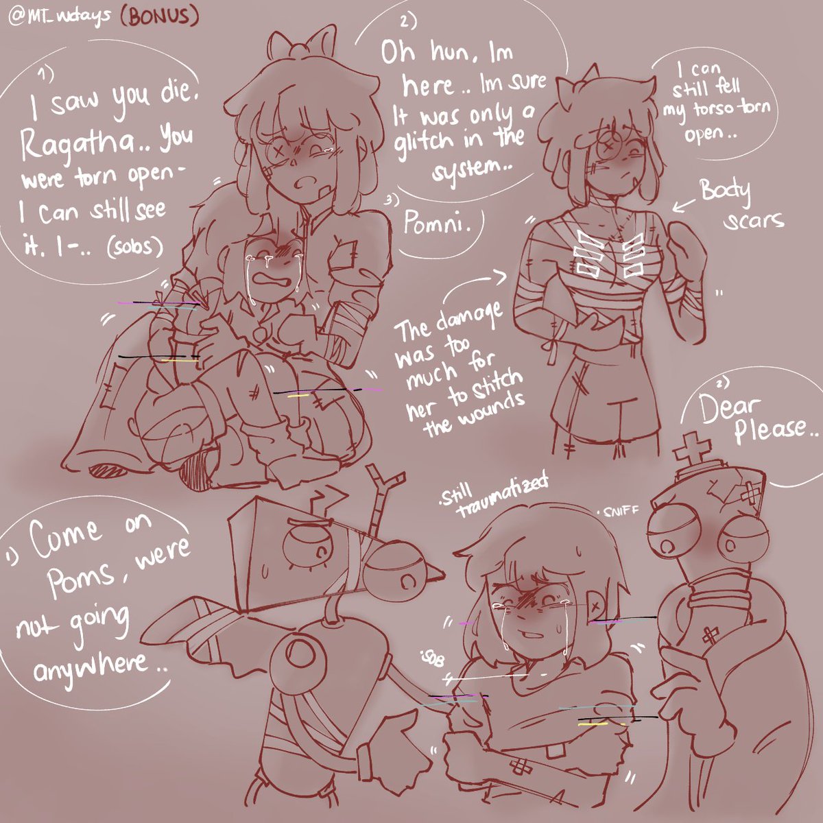 ooaasisss's tweet photo. Angst Buttonblossom
Don't worry, there was just a virus in the system..

#ragapom #buttonblossom #jesterdoll #ragathaxpomni #PomnixRagatha #yuri #TheAmazingDigitalCircus #TADC https://t.co/f5NIxixEWv