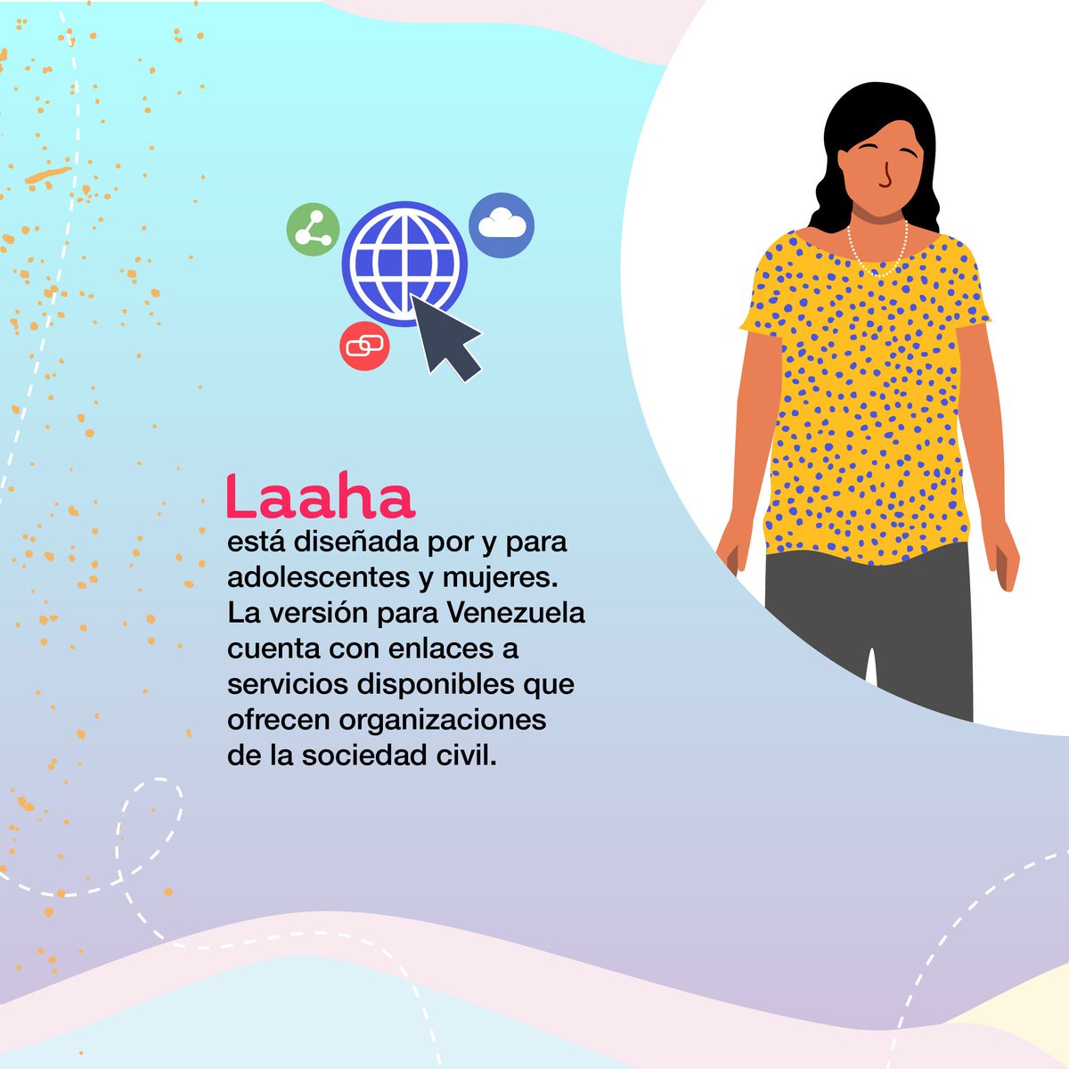AlincaVzla's tweet photo. Laaha es un espacio virtual seguro para adolescentes y mujeres que brinda información sobre prevención de violencia basada en género, así como también información sobre salud sexual y reproductiva, relaciones y bienestar.

#EspacioVirtualSeguro #Laaha https://t.co/xgF8SNYqFq