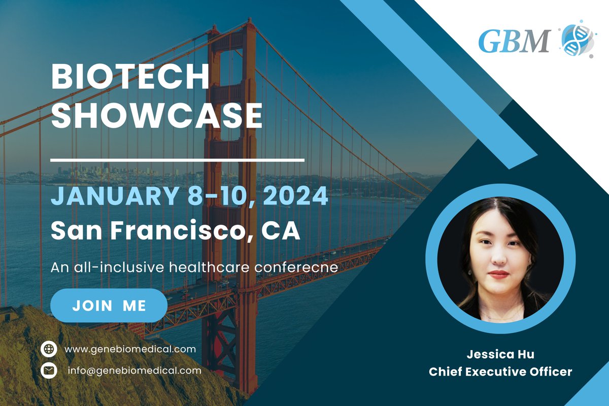 We are excited to attend Biotech Showcase 2024, January 8–10, 2024 in San Francisco. Join us to meet one-to-one! lnkd.in/gndpeGxa