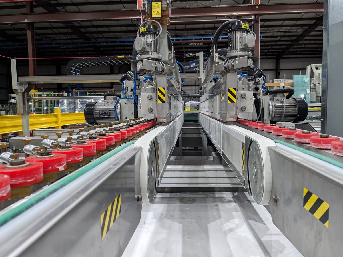 MidwestGlass01's tweet image. We are excited to announce that our Schiatti machine is currently in house and ready for your glass! This machine will be used for large quantities orders and we can currently put ¼” radius corners on these pieces as well. 

#glass #polishing #glassmachine #MWGF