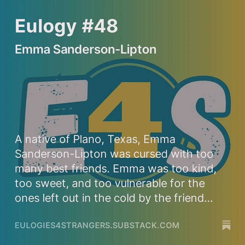 Eulogies for Strangers (@eulogies4strang) / Posts / X