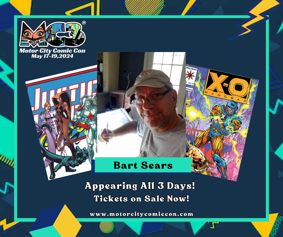 🔥#BartSears is coming to #MotorCityComicCon 2024! 💥You may have seen his work in #JusticeLeagueEurope or #XOManowar and you can meet him at #MC3 2024! 🎫Tickets are now on sale at motorcitycomiccon.com