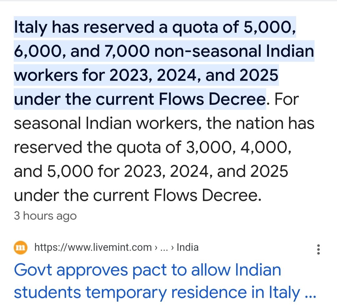 SaahityaVeda's tweet photo. Italy and India have collaboratively agreed to allocate jobs specifically for Indians under a pact
#MelodiMagic
Italians who arrived in India 56 years ago and their descendants are eligible to apply as well..

VISA Processing  may take time, dont wait for election results.. https://t.co/LIBQ91ITLC