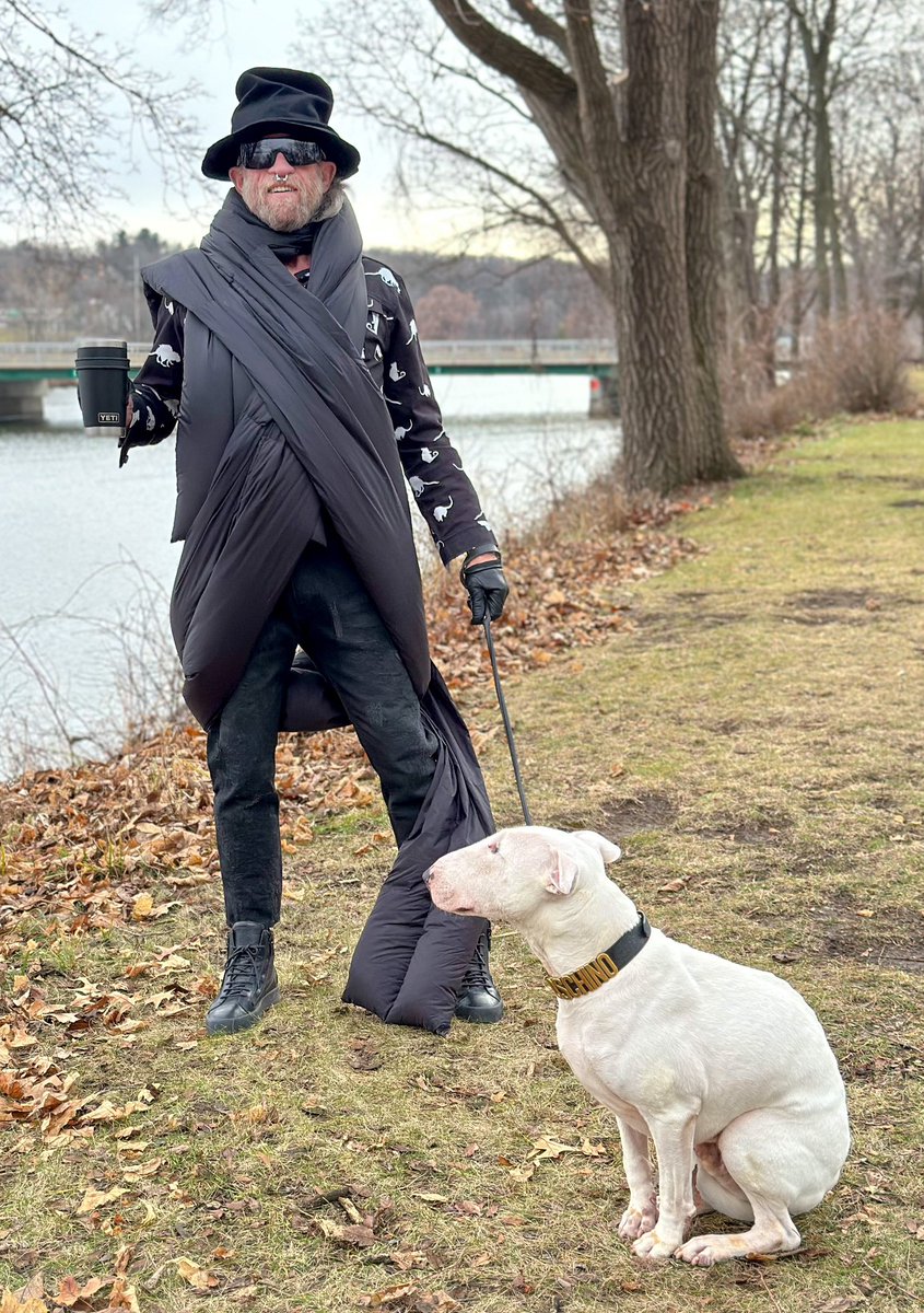 ml_hades's tweet photo. Colder than I was expecting, again. #KitNeale denim jacket #NicolasAndreasTaralisLimitedEdition crust wash hand patched jeans #GuiseppeZanotti sneakers #RickOwens Babel Fall 2019 long scarf #YohjiYamamoto “Crashed” silk hat #BarneysNY gloves #RickOwens “Documenta” sunglasses https://t.co/9q7QhoylrO