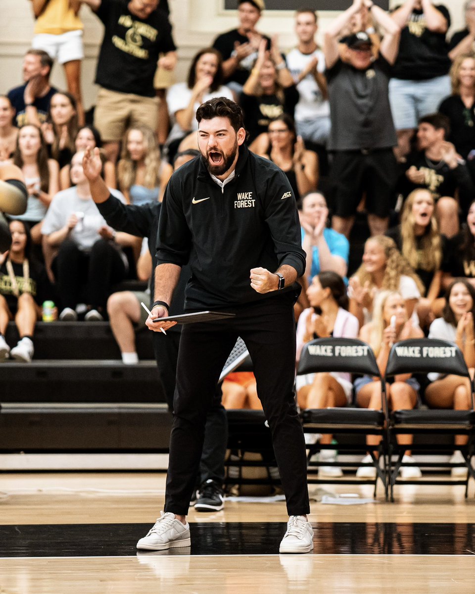WakeVolleyball's tweet photo. nice recognition for @Hayden_Wagner being named to the 2023 @VBMagazine College Coaching Hotshots list❗️

#GoDeacs 🎩 🏐 https://t.co/Ce56Ji0NW2