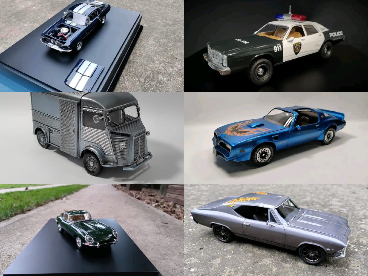 Humgorhobby's tweet image. 2023 civil works in one picture. 1:24, 1:25.
#AMT, #MPC, #Revell, #Heller.
Ford, Dodge, Citroën, Pontiac, Jaguar, Chevy.
#scalemodel
#2023YTD