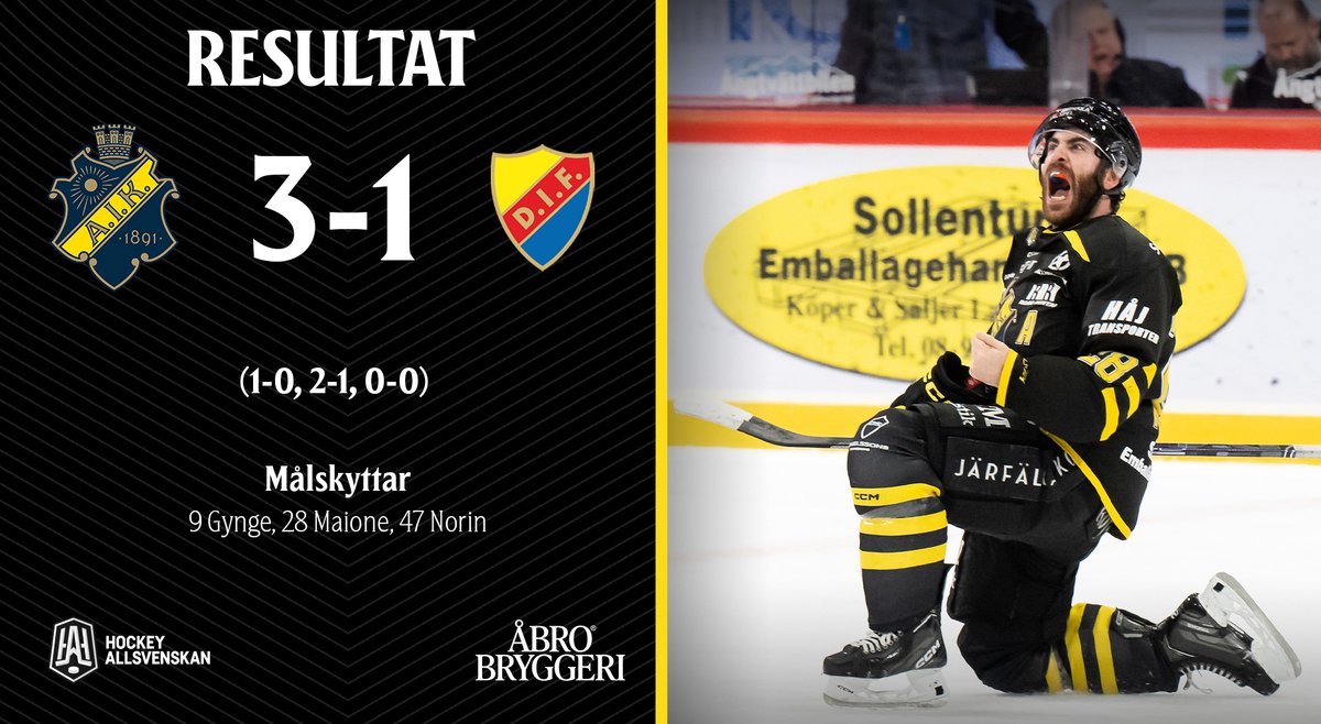 Å vad det låter bra – AIK vinner Stockholmsderbyt!