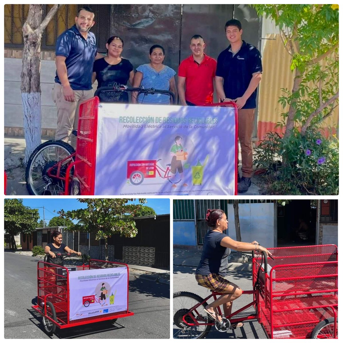 asomove's tweet image. ♻️🚲⚡️ La Asociación de Reciclaje de Liberia ASORELI cuenta con bicicletas eléctricas que usan baterías recicladas de autos eléctricos!

Este proyecto de #FORTECH transformó estas bicicletas que ahora son utilizadas para la recolección de residuos valorizables en Liberia.