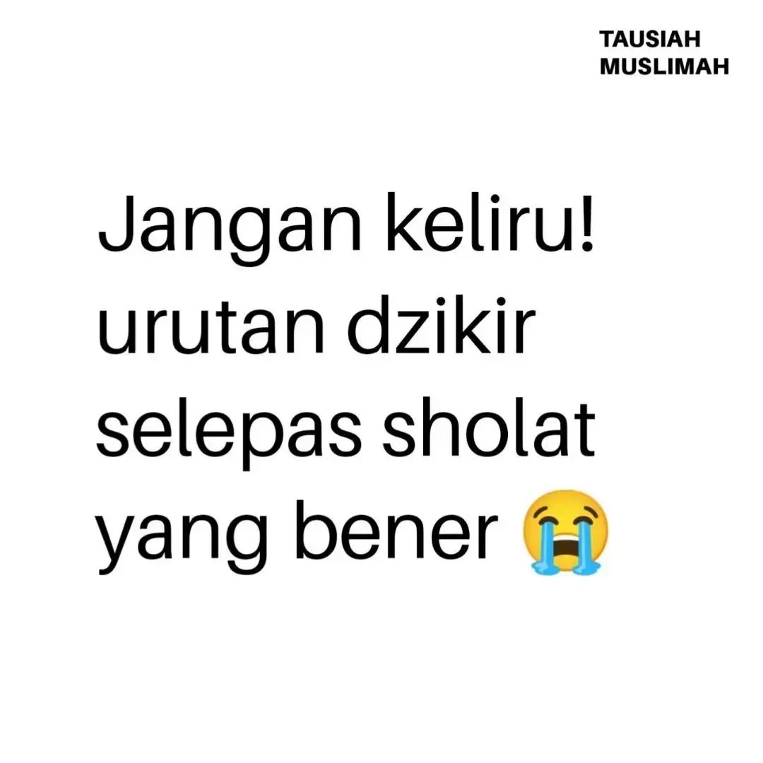 Urutan dzikir selepas solat yang bener✨

A-thread