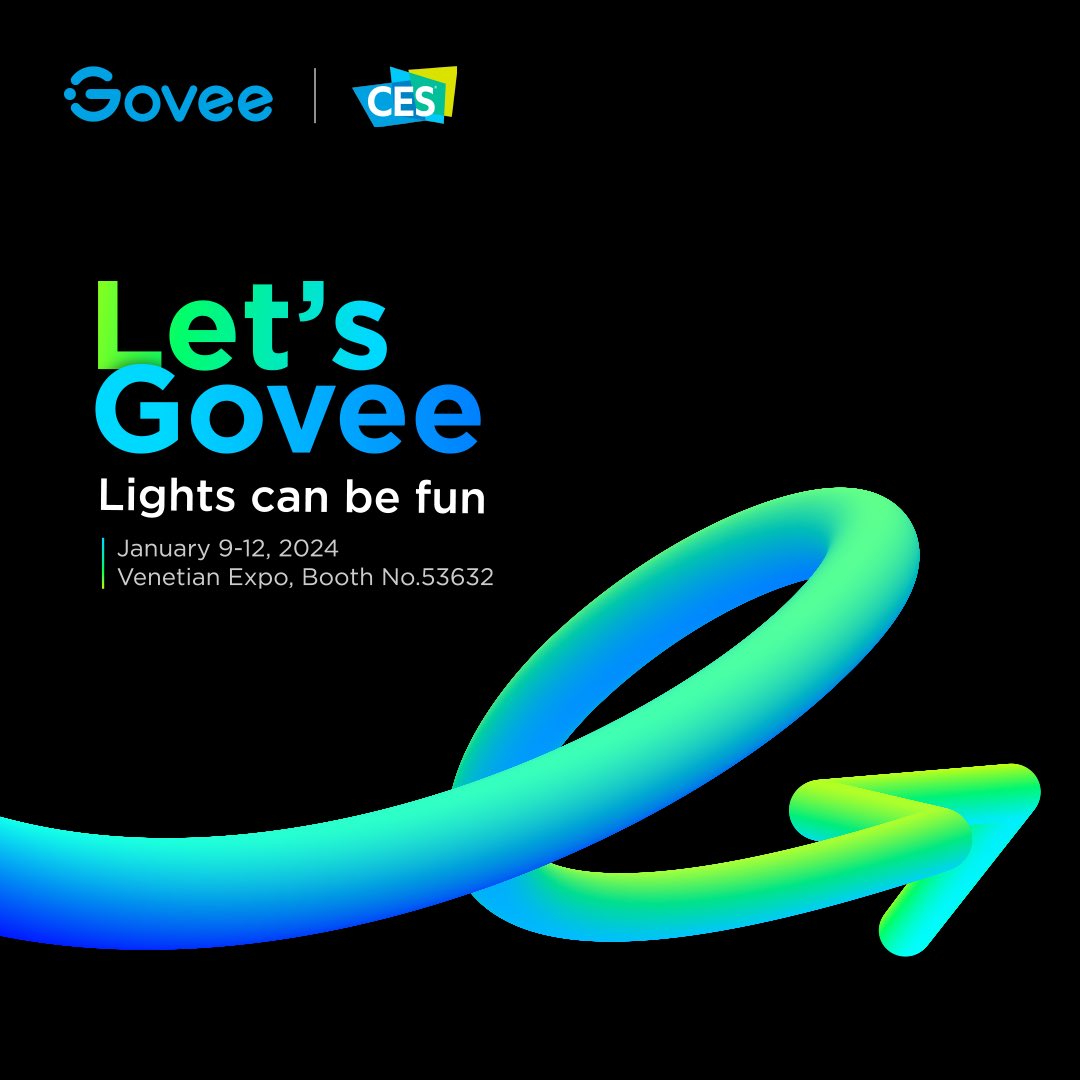 GoveeOfficial's tweet photo. New Technologies. New Products. New Announcements. And a whole lot of Fun! 

Join us as we continue to power forth into the future of smart lighting and home tech, live from the #CES2024 show floor in the one and only Las Vegas. #GoveeCES2024 https://t.co/GHMWq9mqXv