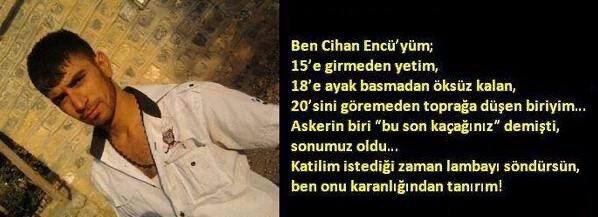 FerhatEncu's tweet photo. Ben Cihan Encu’yum… #Roboski13YılOldu https://t.co/mv6gYEk9ym