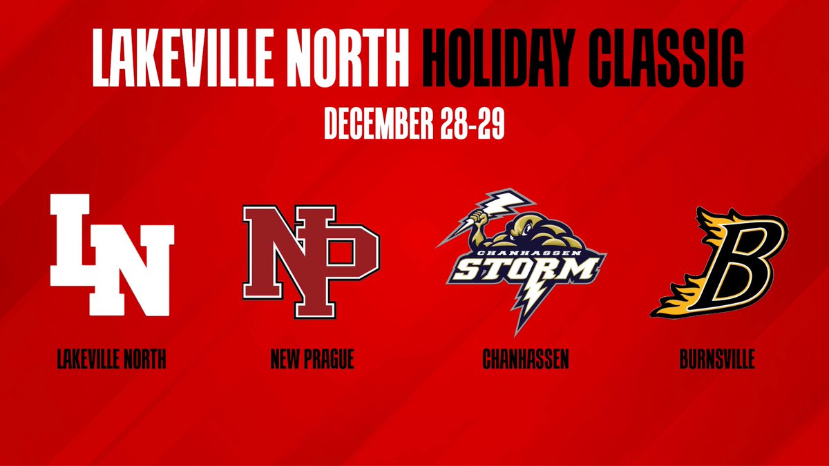 LNHSBoysHoops's tweet image. Lakeville North Holiday Classic
December 28-29

12/28 | 6:00 PM
Burnsville vs. Chanhassen

12/28 | 7:30 PM
Panthers vs. New Prague

12/29 | 6:00 PM
Burnsville vs. New Prague

12/29 | 7:30 PM
Panthers vs. Chanhassen

Tickets sold at the door. 
Streaming on @LnPanthers_live.