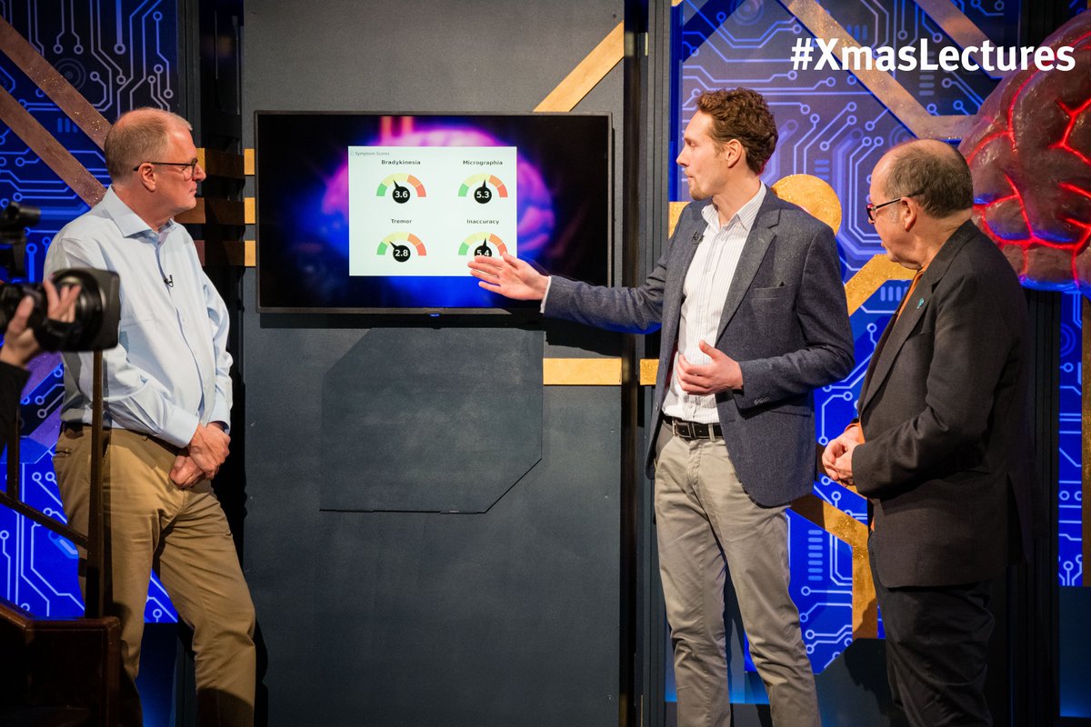Royal Institution (@ri_science) on Twitter photo Hello to <a href="/ruskin147/">Rory Cellan-Jones</a> and Rutger Zietsma from <a href="/Manusneuro/">Manus Neurodynamica</a>, explaining the ways AI is being used to help diagnose Parkinson’s disease.
#XmasLectures Hello to <a href="/ruskin147/">Rory Cellan-Jones</a> and Rutger Zietsma from <a href="/Manusneuro/">Manus Neurodynamica</a>, explaining the ways AI is being used to help diagnose Parkinson’s disease.
#XmasLectures