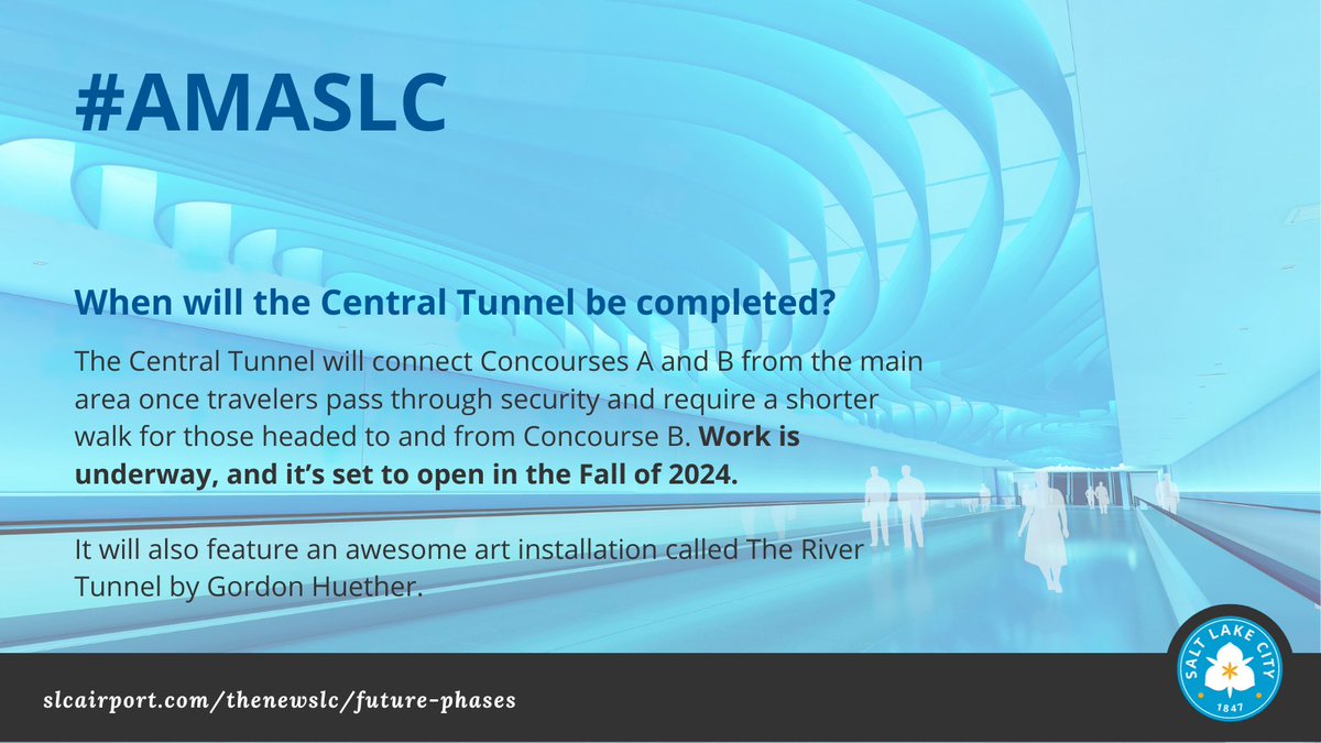 slcmayor's tweet photo. ✈️ If you were busy traveling and missed my #AMASLC with @slcairport here's a brief recap👇🏼
We'll share updates on #TheNewSLC in 2024 as they come online. You can always find where to eat, how to walk to the terminal from economy parking, and more at https://t.co/VR6Jvf2SEZ https://t.co/HZqE9H4Uo4