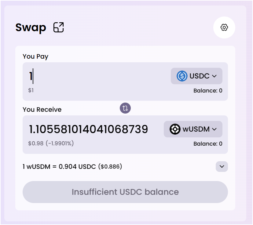 phtevenstrong's tweet photo. You can get 10% fixed ROI on stables or 500% APR on stables right now.

Let me explain

Those paying attention know there's a 10% discount on $wUSDM on @MantaNetwork

There's also a 10% discount on $STONE (effectively an ETH LST)

There are millions of dollars committed to arbing and LPing the STONE/ETH situation.

But no one is giving any time to $wUSDM.

Now, I imagine that's because no one wants stablecoin exposure in a bull, and I don't blame them.

But remember, you can always borrow stablecoins against your ETH or BTC or whatever else. 

Then all your yield is effectively on your blue-chip collateral.

I've written extensively on why $STONE and $wUSDM are depegged, so I won't repeat that:

https://t.co/L7FEORpMTL

But if you do want to farm the airdrop, here's a permanent referral code: 

https://t.co/0Fa32VmNU6

wUSDR is a yield bearing stablecoin created by @MountainUSDM and backed by treasury yields (IIRC).

It trades for 1:1 on @CurveFinance on ETH mainnet. 

However, because you can't bridge wUSDM back to ETH until March 10th, it's deeply depegged on Manta.

So people interacting with wUSDM on Manta are basically doing one of two plays.

1) Bridge over USDC using the new paradigm bridge to farm the Manta airdrop (converting it to wUSDM) and wait 70 days to bridge back.

2) Bridge USDC to Manta using bridges like @rhinofi, then buy wUSDM 10% below spot price and redeem it 70 days later to close the arbitrage.

But there's a 3rd option everyone is ignoring.

3) LP USDC/wUSDM on @ApertureFinance for an average APR of 500%.

Granted, super low liquidity, so this can get diluted fast.

I love the STONE arbitrage play (10% ROI on ETH in 70 days is amazing).

I love STONE/ETH LPs on @izumi_Finance and @ApertureFinance.

As those LPs get diluted and everyone settles into the arbitrage play, why not be a little fancy with your ETH plays, borrow some stables and farm some wUSDM?

And, of course, if you want to be on the cutting edge of DeFi and DeFi strategies, come and join the DeFi Dojo Discord.

https://t.co/FHEC7jzD3f