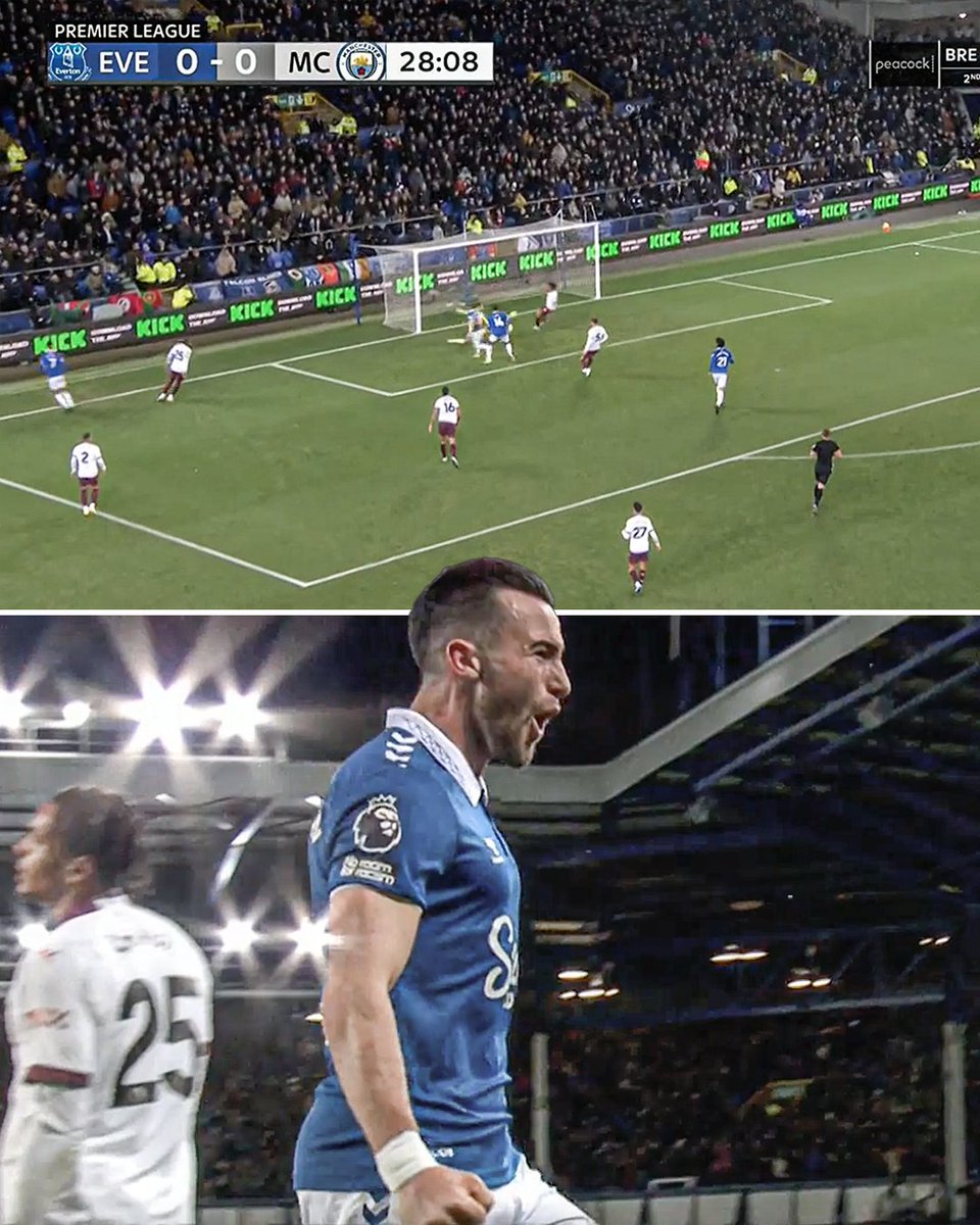 ESPNFC's tweet photo. EVERTON TAKE A 1-0 LEAD OVER MAN CITY 😳 https://t.co/qfShjoU2NL
