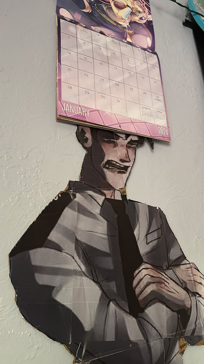 he mad i put the calendar on him 😭😭😭😭😭