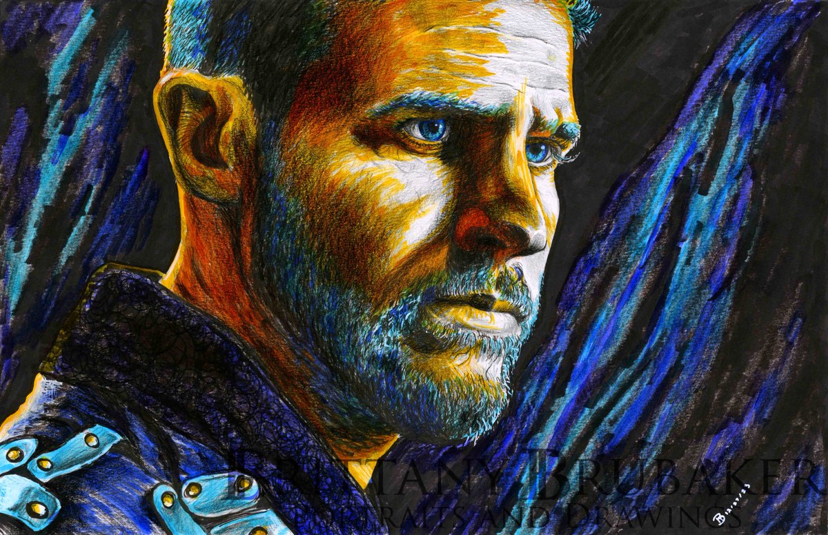 And done. Mixed media (pen, watercolor pens, and pencil) on 11' x 17' on Canson Fanboy paper.

#bmbrubaker #iaindecaestecker #agentsofshield #aos #fitzsimmons #beardstyle #contrast #staedtler #scottish #lightshadow #blueeyes #handmadeart #thewinterking #kingarthur #blueandorange