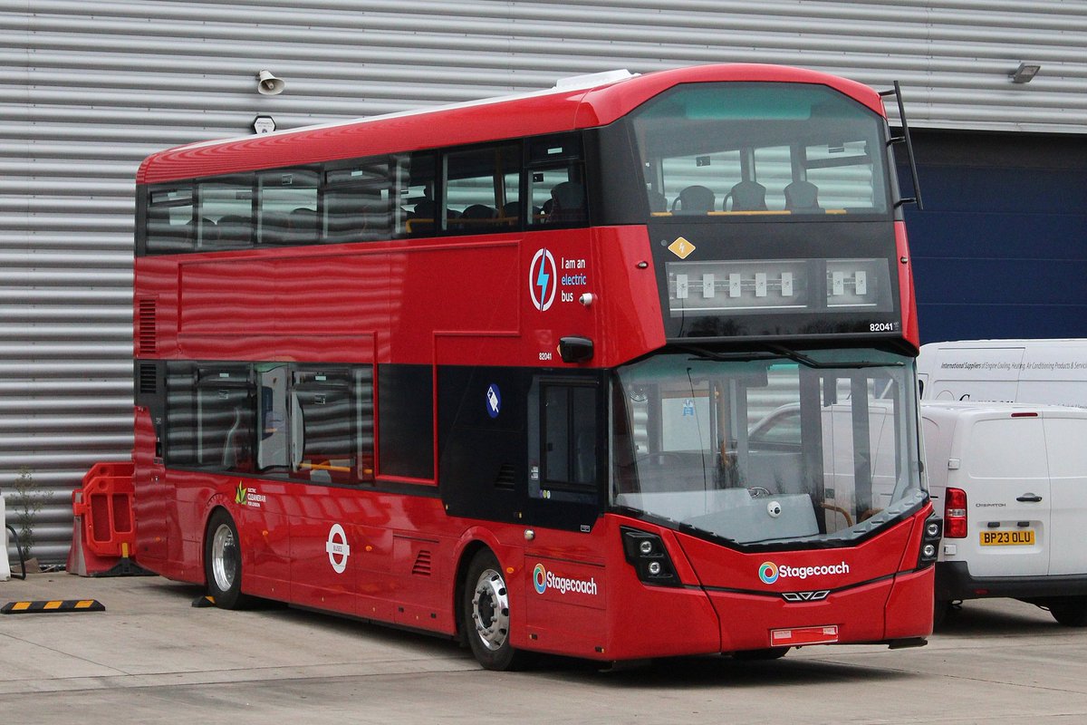 Stagecoach London (@stagecoachgroup) Wright Streetdeck Electroliner 82041 is seen here at Graysons Thermal Systems in Tyseley 15/12/23. This vehicle being sent here by Wrightbus for work prior to delivery to Stagecoach. This bus would gain the registration LV73 FGF.