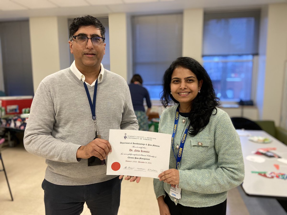 drnehakanojia's tweet image. Done and dusted! 
Chronic pain fellowship and Perioperative and ambulatory Anesthesia fellowship. 👩🏻‍🎓
It was a roller coaster ride for the past two years. 
I can say I have earned these fellowships with 🩸 blood, sweat 😥 and tears😭 and would be a proud alumni of the #PGME #UofT