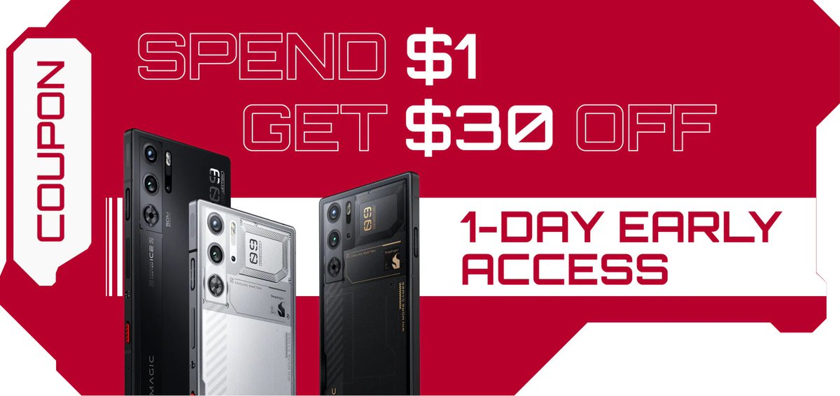 MMissabib's tweet photo. 12.27 - 1.2
REDMAGIC 9 Pro Early Bird Offer
Spend $1, Get a $30 Voucher!
Be the Early Bird and get the REDMAGIC 9 Pro a day before release!

***Use my referral link: https://t.co/buFkgK1SQ2 *** https://t.co/SBxuwdK42Y