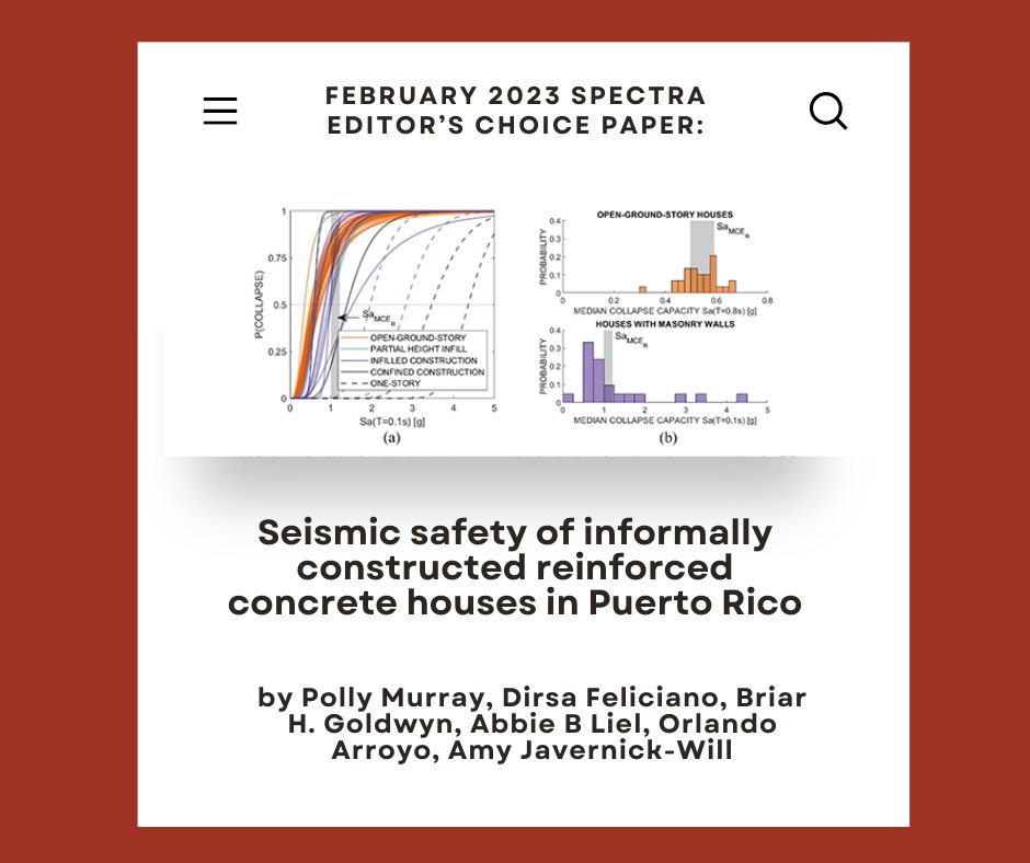 Looking back on this year’s Earthquake Spectra Highlights: check out the Editor’s Choice paper from the February 2023 issue! journals.sagepub.com/doi/full/10.11…