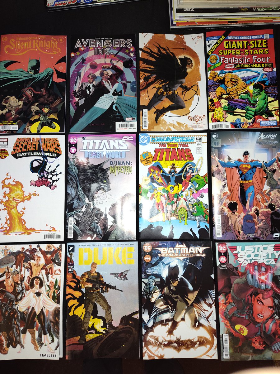 #wednesday
#newcomicday
#AvengersInc #4
#SilentKnight #4
#DukeGIJoe #1
#Marvel #Timeless #1
#TitansBeastWorld #3
#DetectiveComics #1080
#BatmanBraveAndBold #8
#JusticeSocietyOfAmerica #8
#GiantSizeSuperStars #1 facsimile*
#theNewTeenTitans #1 facsimile*
#SecretWarsBattleWorld #2