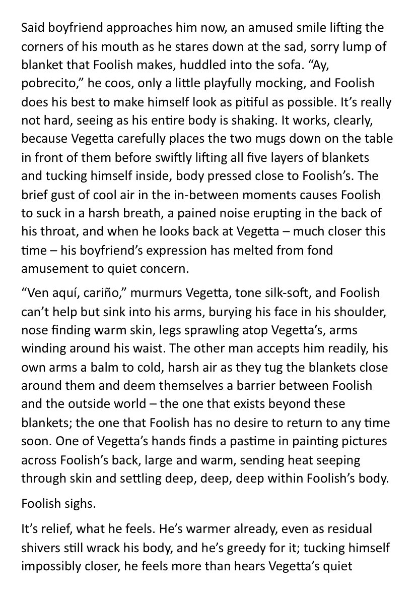 180hugrat's tweet photo. — Fooligetta AU —
ever since he came back from purgatory, foolish has been suffering the effects of becoming more cold-blooded. luckily, he has a boyfriend to keep him warm.
cubitos not ccs!!
AO3 LINK AT END OF THREAD
#12DaysOfFooligetta
(1/2) https://t.co/nTW1toYHkY