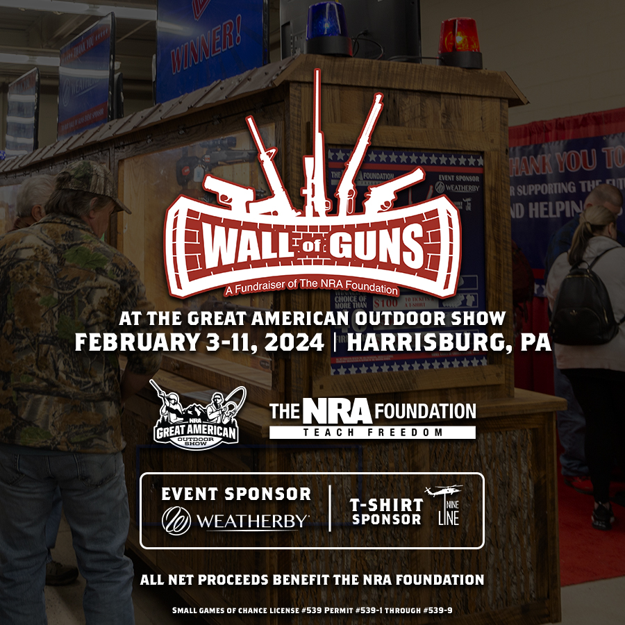 The world’s largest outdoor show is just around the corner. Join us in Harrisburg, PA starting February 3rd and explore the Great American Outdoor Show! Make sure to stop by booth 39 and take a chance on the Wall of Guns! Learn more: friendsofnra.org/events/nationa…