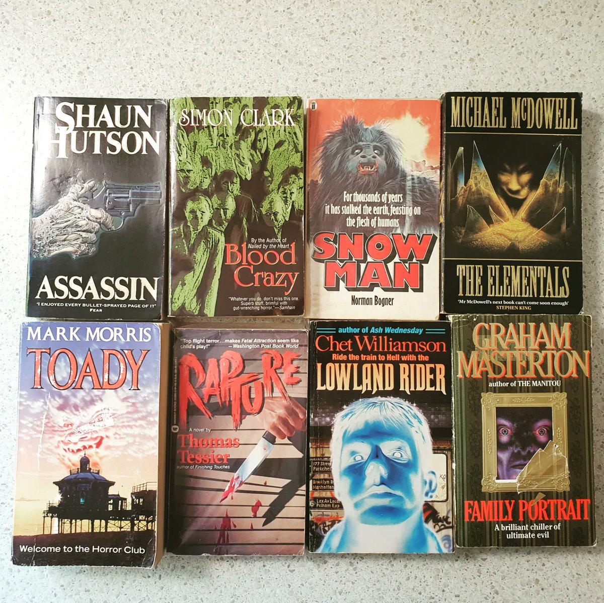 What's on your TBR for 2024? This is a pile of #vintagehorror I will (hopefully) read during the year. What's on yours? 
#horrorbooks #HorrorCommunity #HorrorFamily #horrorpaperbacks #paperbacksfromhell