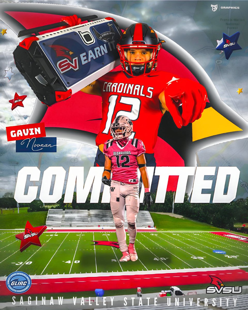 Truly blessed to announce my commitment to @svsu_football I want to thank all my family, coaches and teammates who’ve helped and encouraged me throughout the years. EARN IT 🔴🔵@coachcioroch @rbrady1313 @Coach_ZBlair