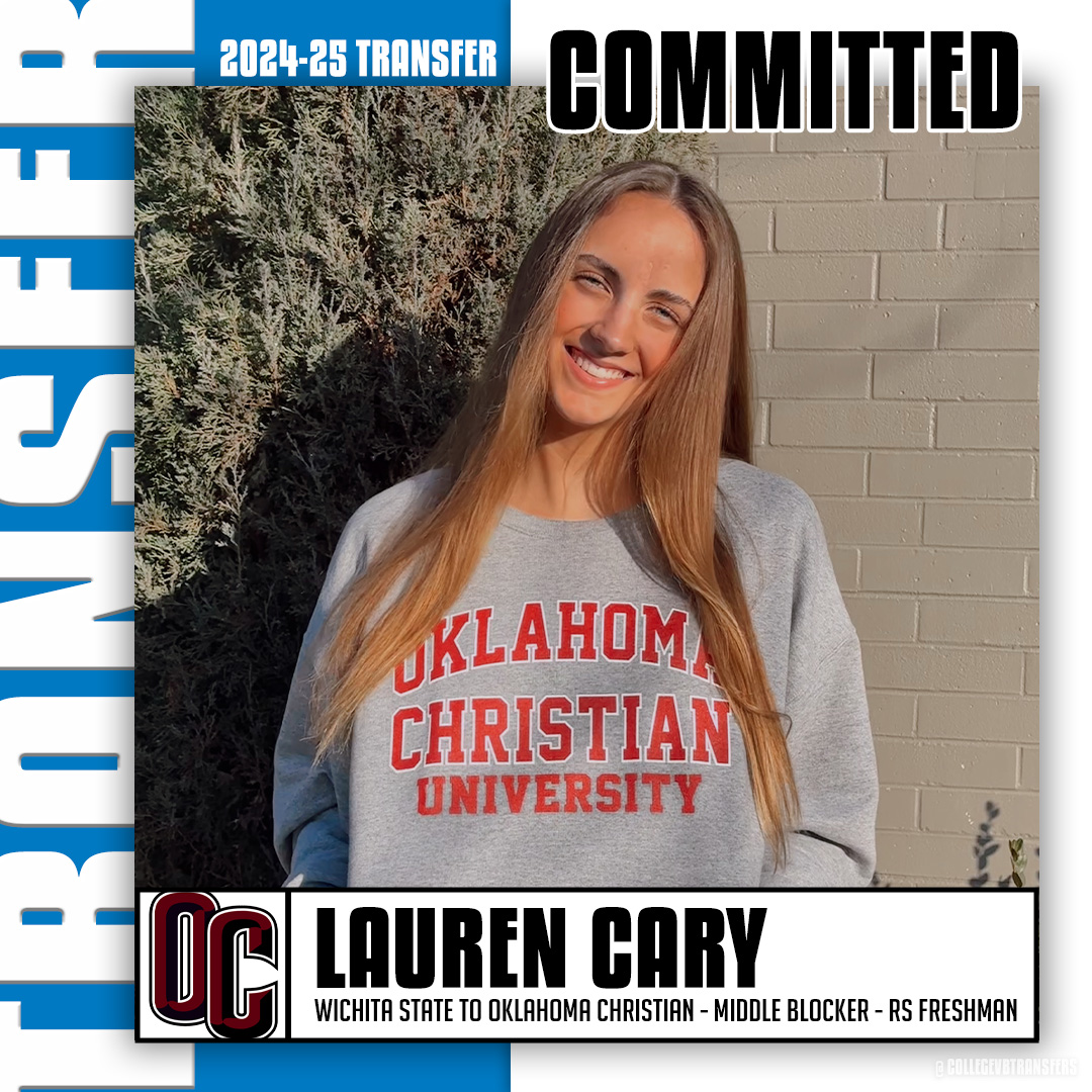 𝗧𝗿𝗮𝗻𝘀𝗳𝗲𝗿

✏️: Lauren Cary
🏐: Middle Blocker
🎓: RS Freshman
⬅️: Wichita State
➡️: Oklahoma Christian
✖️: <a href="/lcary12/">Lauren Cary</a>

#CollegeVBTransfers | #NCAAWVB