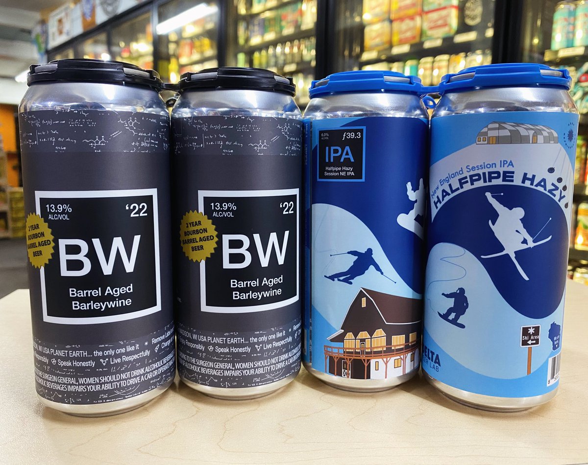 HarleysLiquor's tweet photo. BW- Barrel Aged Barleywine
Half pipe Hazy- New England Session IPA🏂

@deltabeerlab 🧪

#wibeerwednesday #beergoals #craftbeer #goodbeer #newbeer #localbeer #beervibes #beeroclock #deltabeerlab https://t.co/biZ1gdmwVg