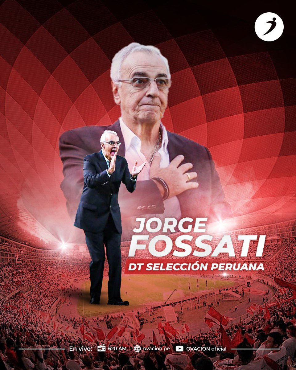 ovacionweb's tweet photo. ¡EMPIEZA UN NUEVO CAMINO! 🫡 La Federación Peruana de Fútbol oficializó a Jorge Fossati como nuevo DT de la Selección Peruana 🇵🇪🧠. https://t.co/ow282qHKCU