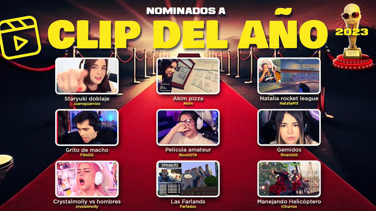 dedreviil's tweet photo. Más nominaciones para los #SIMONES2K23

Mañana 6pm podrán votar a sus favoritos en mi canal. https://t.co/QZ8rBUgFN5