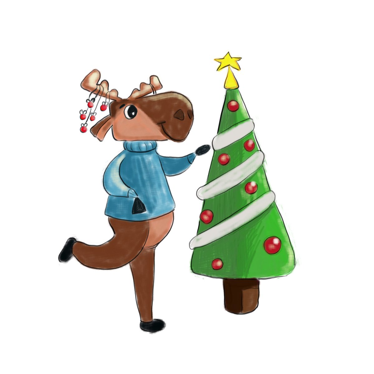 gulrfatma's tweet photo. Hoş gel 2024🎄 #sketchbook #dijitalart #yeniyıl #illustrationart https://t.co/sS4StBC04i