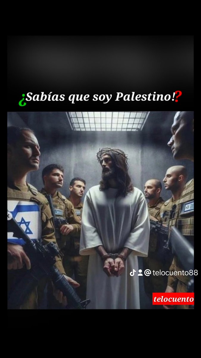 TeloCuento88's tweet photo. Sabías que soy palestino
#Jesus #jesuspalestino #FreePalestine #Israel #Gaza #Espana #españa https://t.co/AImjEpol7O
