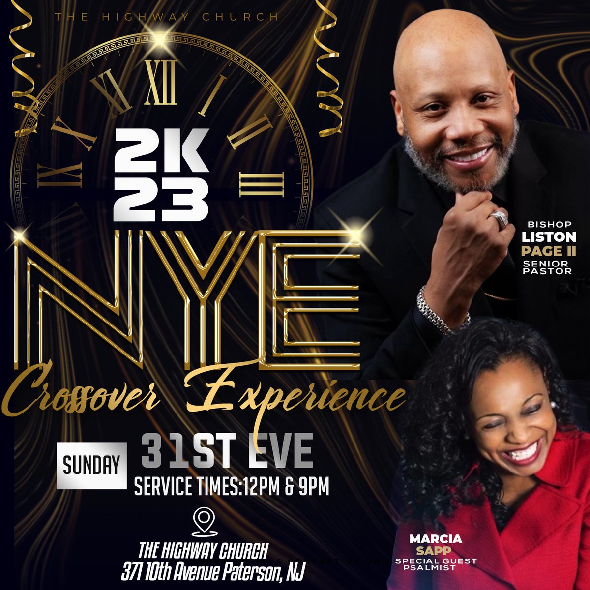 GET READY! GET READY! Join us for our 2023 NYE Crossover Experience at 12 pm and 9 pm with special musical guest Marcia Sapp! Bring in the new year with us! 
#HighwayNation
#Crossover
#Absolutely