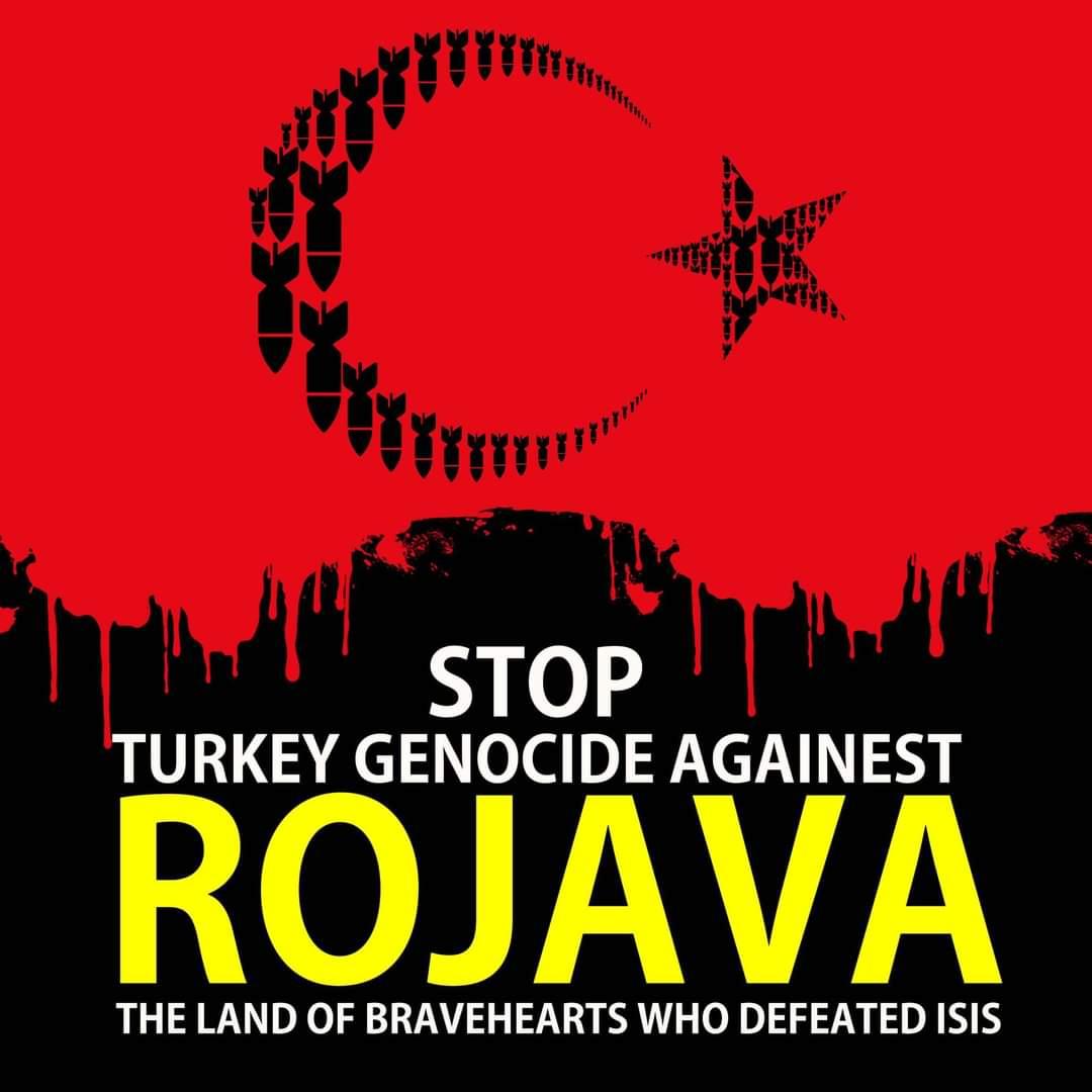Newdariye's tweet image. Dewleta Tırku Rojava de Qetliam Kena!
Netanyahu vano: Turkish state is committing genocide against Kurds. 
Ça!  keş ra veng nêvejino!
@BBCBreaking
 #RojavaIsUnderAttack