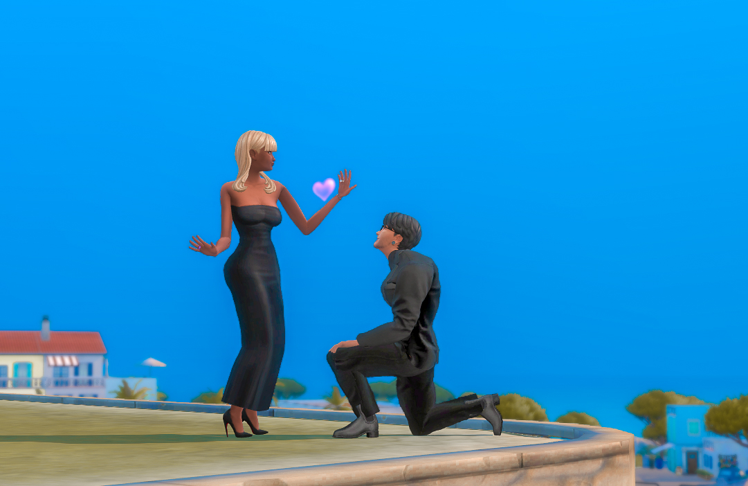 OfficialJakeT1's tweet photo. Weekend away to get engaged and celebrate!

#sims4 #sims4couples https://t.co/4VK44hbryv